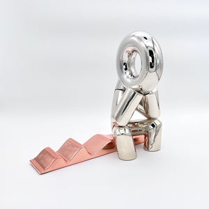 The Thinker on the Bench (Rose Gold/Silver)