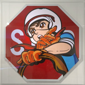 Speed Racer Stop Sign