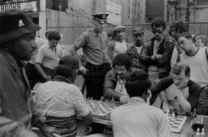 Police Watching Chess Players