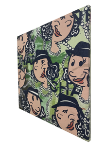 Olive Oyl Chanel in Green Abstract