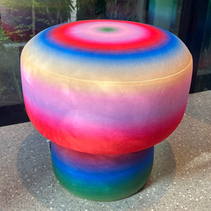 One of a kind sculptural seating art piece with unique gradient and soft material  for kids and adults.